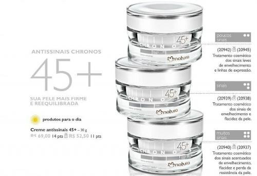 Natura Chronos Antissinais 45+ Refil 30% Desconto