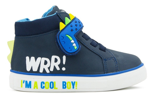 Tenis Niño Dinosaurio Cierre Roddyck Ligeros Azul 12-14.5