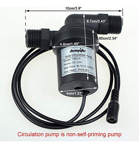 Calentador Solar De Agua Caliente Bayite Byt-7a014 Dc 12 V C