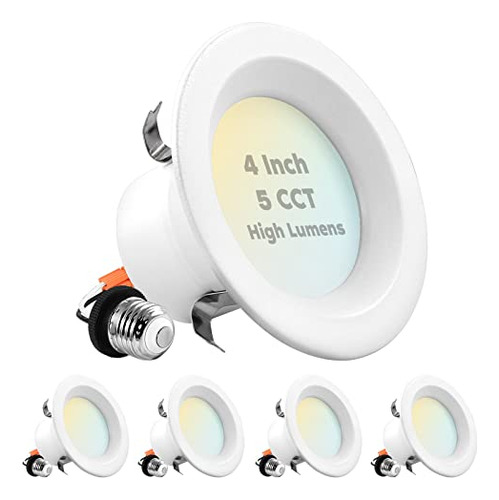 4 Inch Led Recessed Can Lights, 14w=75w, 5 Color Option...