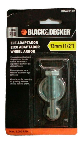 Eje Adaptador Para Piedra Esmeril 1/2  Bda70172 Black+decker