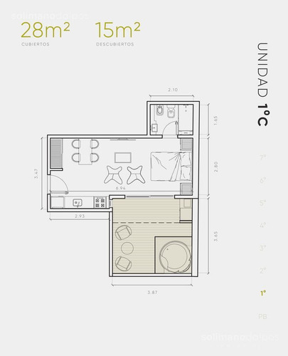 Imagen 20 de 30 de Departamento 2 Amb Con Terraza - Villa Urquiza