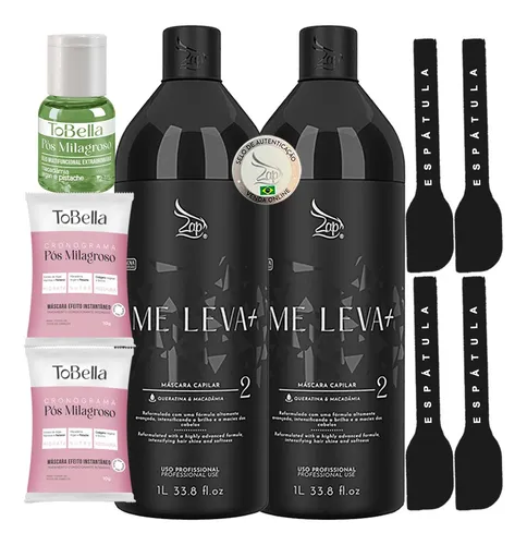 comprar 2 Passo 2 Mascara Capilar Zap Me Leva + 2l