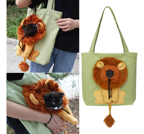 Cat Carriers Travel Transport Bag Tote Pet Verde Pequeño