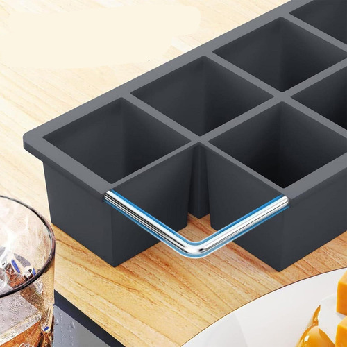 Molde Para Cubitos De Hielo De Silicona De 6 Compartimentos