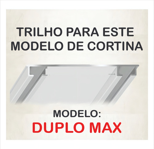Cortina Gaze De Linho 7m X 2,80 - Para Trilho Suíço Max Cor Off-white