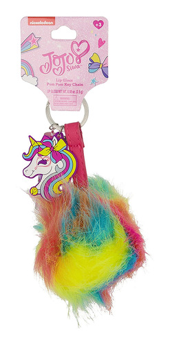 Jojo Siwa Unicorn Arco Iris Pom Lip Gloss Llavero