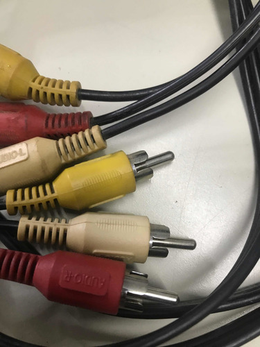 Imagen 3 de 4 de Cable 3 Rca A 3 Rca Audio Stereo Y Video 1,80mts