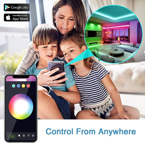 Tira Led Con App Wifi Rgb Control Desd El Telefono 30 Metro