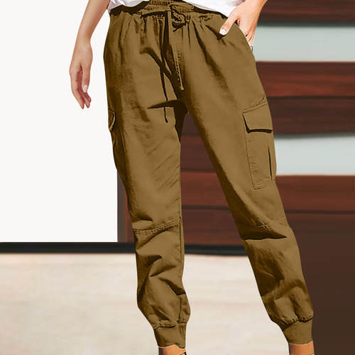 Pantalones A La Moda Para Mujer Más Cintura Elástica Con Bol