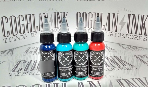 Imagen 4 de 7 de Tinta Tattoo Extreme Set Neo Tradi X 4oz Tatuajes Tatuar