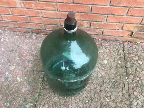 Viejo Botellón Damajuana Antigua Verde (Usado)