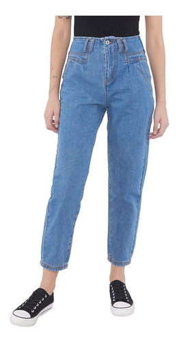 Jeans Slouchy Ii Azul Medio - Mujer Corona