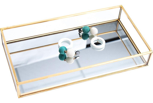Imagen 1 de 10 de Set X2 Bandejas De Metal Para Organizar Maquillaje Joyas