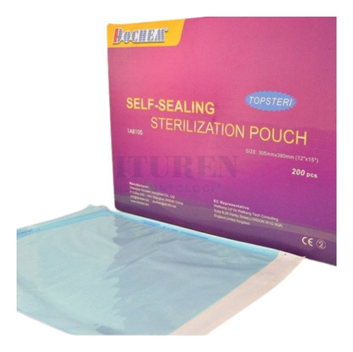 Pouch Para Esterilizar Autoclave Autosellable 30,5x38cm 200u