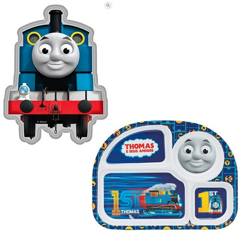 Kit 2p: Prato P/ Refeição Infantil Thomas E Seus Amigos Trem