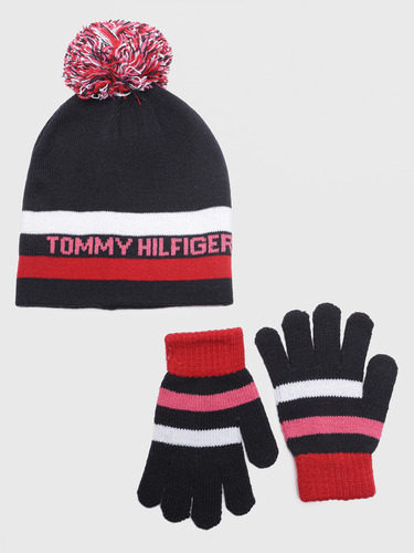 Pack Guantes Gorro Con Logo Multicolor Tommy Hilfiger