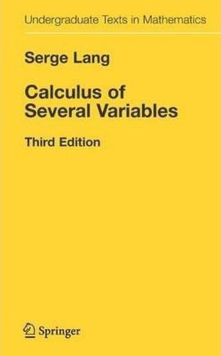 Calculus Of Several Variables, De Lang, Serge., Vol. 1. Editorial Springer, Tapa Dura En Inglés, 1996