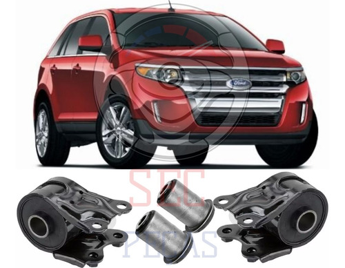 Kit 4 Buchas Da Bandeja Completa Ford Edge V6 2007 A 2016