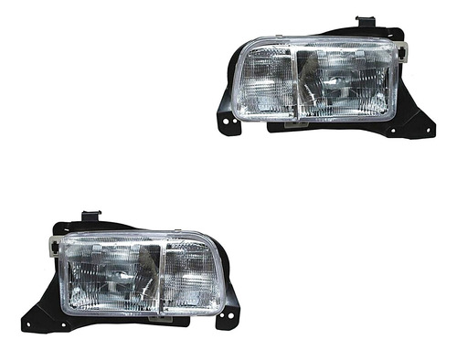 Par Juego Faros Chevrolet Tracker 1999 - 2004 Con Base Tyo