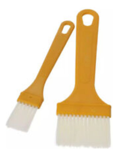 Set 3 Brochas Planas Plástica Pintura Escolares 6-4.5-2cms
