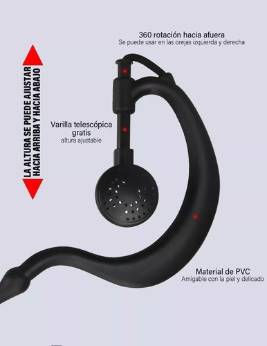2pc Audifonos Manos Libres Para Radio Talkie Kenwood Baofeng