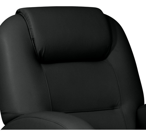 Poltrona Civic Com Encosto Reclinável Para Sala De Estar Do Papai Cor Preto