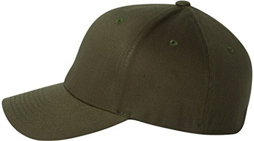 Yupoong Flexfit Wooly Cap 6-panel, Olive, S / M.