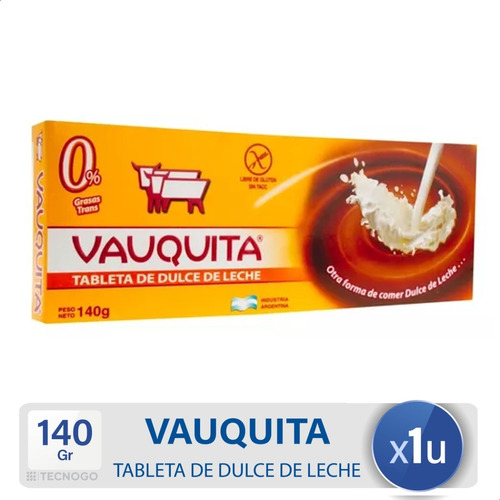Chocolate Vauquita Dulce De Leche Tableta Sin Tacc Grande