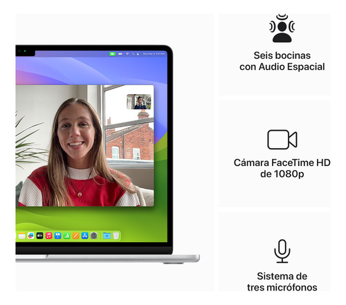 Macbook Air 15 Chip M3, 8 Núcleos, 512 Gb Ssd, Color Plata. Color Plata