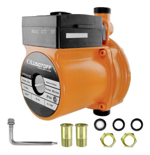 Bomba De Agua Lusqtoff Presurizadora 100w Semi Profesional Color Naranja Fase eléctrica Monofásica Frecuencia 50