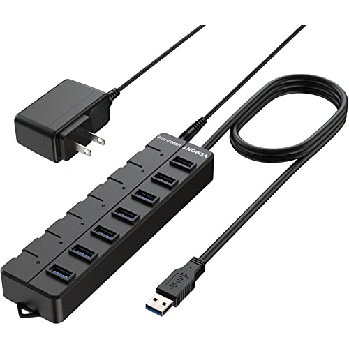 Vemont Usb Hub, Equipo Periférico De Computadora 7 Puertos U