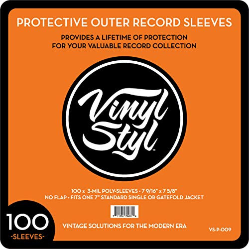 45 Rpm Vinyl Record Protective Outer Sleeves - 7  - 100...