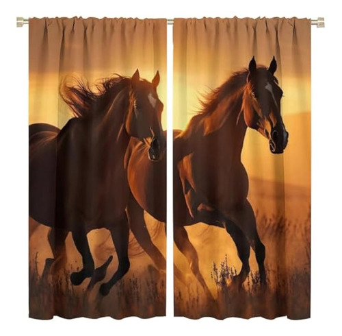 Cortinas De Ventana De Caballo, Cortinas De Caballos Galopan