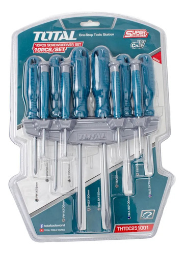 Juego De 10 Desarmadores Profesionales Ruber Grip Total