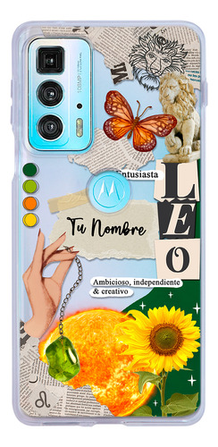 Funda Para Motorola Mujer Signo Zodiaco Leo Con Tu Nombre