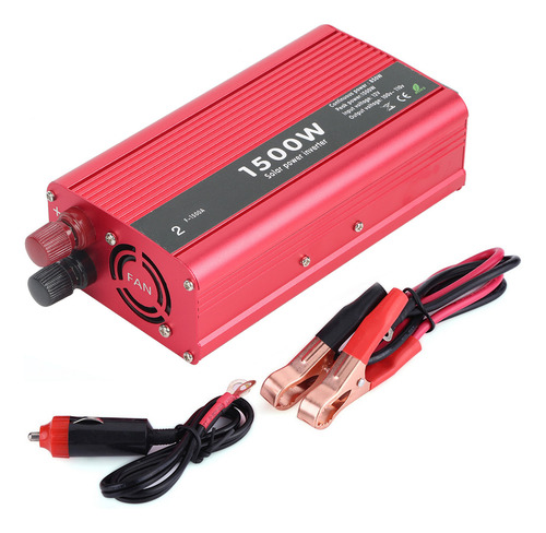 Inversor De Corriente Portátil Para Coche Dc 12v A 110v Ac 1500w Adaptador De Cargador Usb