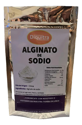 Alginato De Sodio En Polvo Puro Cocina Molecular 100 Gramos
