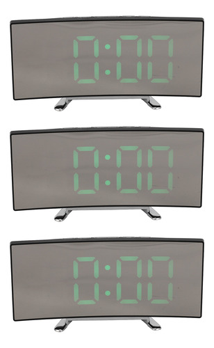 Reloj Despertador Digital 3x, Pantalla Led Regulable Curva D