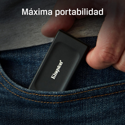 Unidad Estado Solido Kingston Ssd Xs1000 Externo 1tb Usb 3.2 Negro