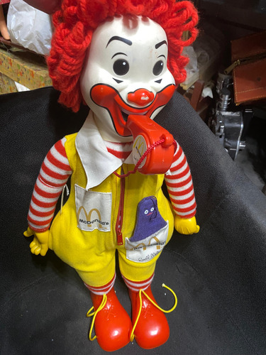 Boneco Ronald Mcdonald 50cm C/apito 1978 Mcdonald's Raro (Usado)