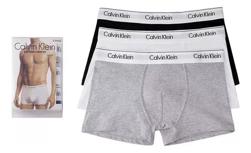 Set 3 Boxers Y Trusa Calvin Klein Original En Caja De Lujo