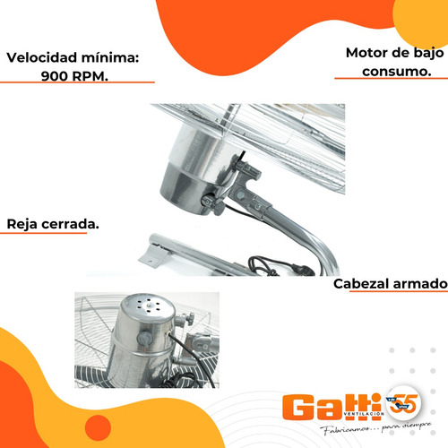 Ventilador Industrial De Pared 69 Cm 30 3 Vel. Gatti Vent.