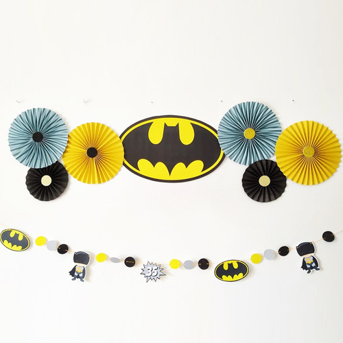 Backdrop Fondo Mesa Rosetas Batman Deco Para Cumples