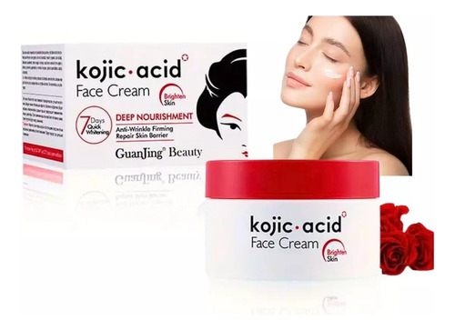 Crema Facial Ácido Kójico Antiarrugas Blanqueadora Afirmante