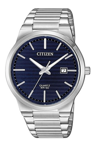 Reloj Citizen Original Cara Azul Bi5060-51l Color de la correa Plateado Color del bisel Plateado