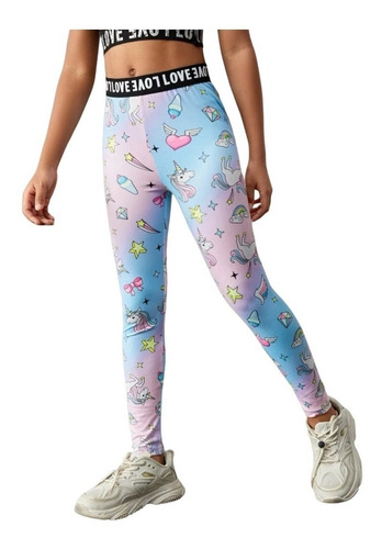 Cojunto Ropa Shein Para Niñas Leggins Unicornio 3323