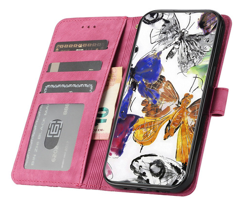 Funda Para Huawei Nova5t/honor 20/9x Lite, Cartera, Soporte Para Pulsera, Ranura Para Pulsera, Piel Estampada Con Mariposas