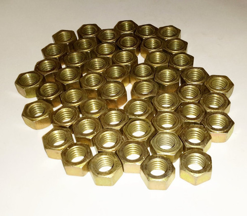 Lote De 52 Tuercas Milimétricas Hexagonales Zincadas De 12mm