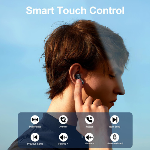 Fones De Ouvido Sem Fio Blackview Tws Bluetooth 5.3 Com Micr
